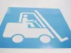 Reusable 1mm thick paint template featuring a forklift design.
