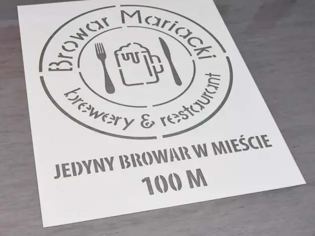 Set of reusable 1mm painting templates with graphic design project - Round design.