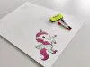 Unicorn dry-erase board for kids 328 - Features a unicorn with a rainbow design.