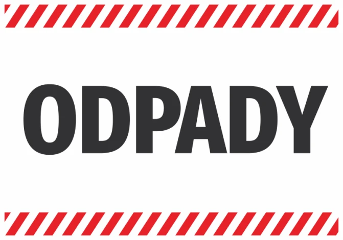 Waste Sticker N638 - Graphic design with large "WASTE" text on a white background, surrounded by red and white stripes.