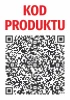 Product QR Code Sticker - Graphic design with a black QR code and red text on a white background.