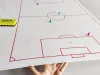 Magnetic dry-erase tactical board, 85x85 cm, 5mm PVC reinforced - Graphic design on a white background.