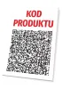 QR code product label - Graphic design. Features large red text "PRODUCT CODE" on a white background with a QR code.