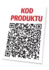 QR code product label - Graphic design. Red "PRODUCT CODE" text above a black QR code on a white background.