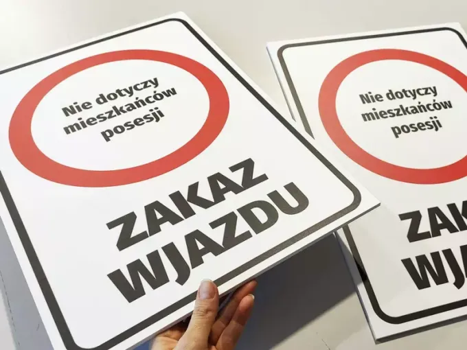 No Entry Sign Not Applicable to Residents - Graphic Design. Round red frame with white background and black text.