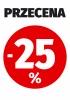 Discount sticker, percentage value - Graphic design. Red background with a white circle and large numbers.