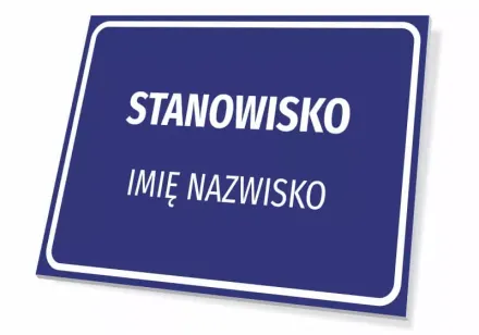 Information Sign Position, Name, Surname