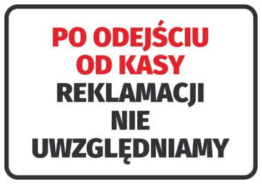 Sticker: No returns after checkout - Graphic design. Large text in red and black.
