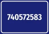 Sticker with number - Graphic design. Simple rectangular shape with large digits on a dark background.