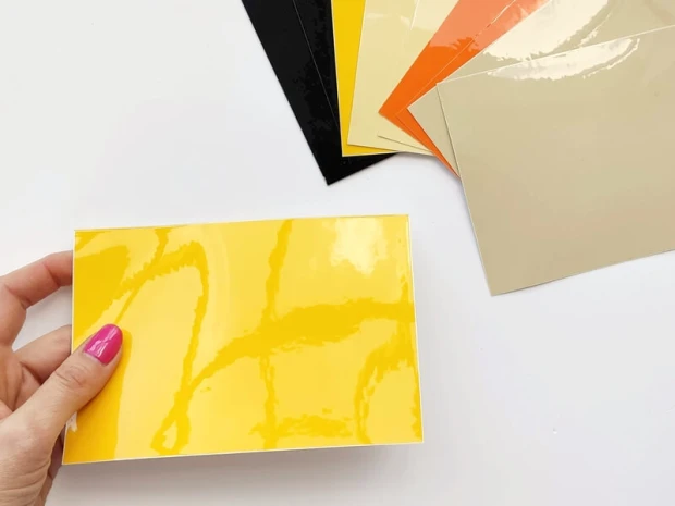 Set of color samples for whiteboard - Graphic design with simple rectangles in various colors on a white background.