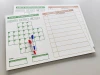Lean safety cross dry-erase board 080 - Graphic design featuring a cross with fillable fields.
