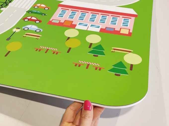 Custom magnetic board with PVC backing, 5mm thick, size 127 x 93 cm - Design.