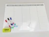 Magnetic dry-erase Scrum board 142 with graphic design. Simple board featuring horizontal lines and headers.
