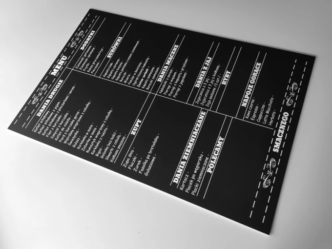 Chalkboard with graphic: 80 cm wide, 120 cm high, reinforced with 5mm PVC backing, includes design - Pattern.