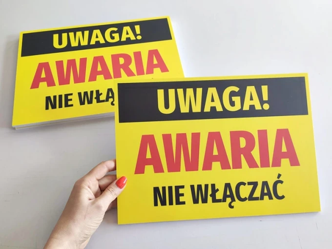 Caution: Do Not Turn On - Graphic design with yellow background and large red letters, black text at the top.