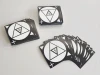 Individual sticker set - Graphic design. Black and white shapes with triangles and crosses.