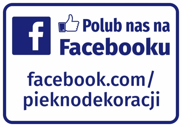 Facebook profile address sticker - Graphic design featuring the Facebook logo and blue text.