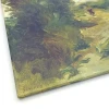Reproduction of Landscape between Storms by Renoir - A graphic design featuring a landscape with green and brown hues.