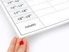 Magnetic dry-erase board 040 weekly planner - Simple layout with rectangular sections and space for notes.