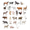Farm animal magnets featuring realistic illustrations in various poses.