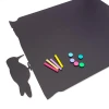 Chalkboard magnetic board for kids, woodpecker design, rectangular shape with a cutout.