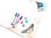 Magnetic dry-erase board for kids featuring colorful butterflies on a white background.