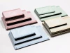 Custom dry-erase magnet in small sizes - Graphic design. Simple rectangles in pastel colors.