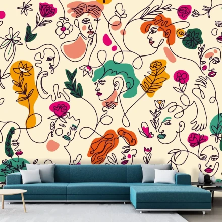 Abstract Faces Wallpaper 0107