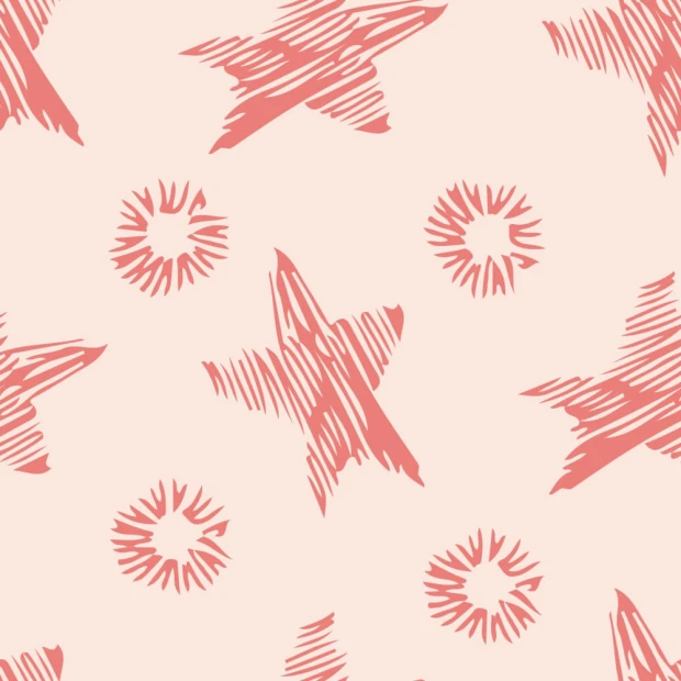 Star Wallpaper 0212 - Graphic design with pink stars and circles on a light background.