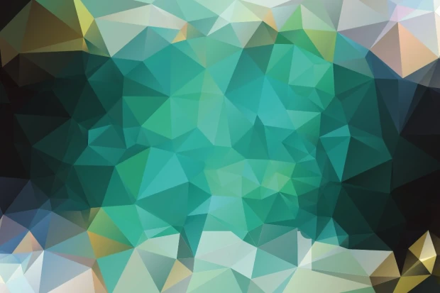 3D colorful triangle wallpaper, 0207 - Graphic design featuring multi-colored, three-dimensional triangles.