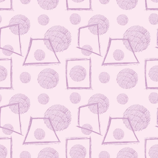 Decorative Wallpaper 0214 - Graphic design featuring circles and rectangles in shades of purple on a light background.