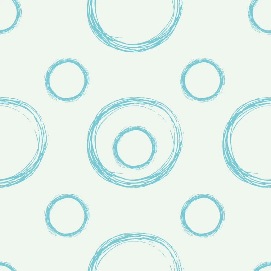 Wallpaper Drawn Circles 0213 - Graphic pattern with blue circles of various sizes on a light background.