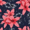 Red Flowers Wallpaper 0273 - Graphic design with red flowers on a dark background and subtle gray elements.