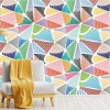 Abstract wall wallpaper 0249 - Living room decor. Light walls with colorful accents.