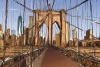 Brooklyn Bridge wallpaper, New York 0361 - Graphic design featuring the bridge with lines and buildings in the background.