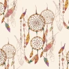Dream catcher youth wallpaper 0427 - Graphic design featuring dream catchers with feathers and beads.