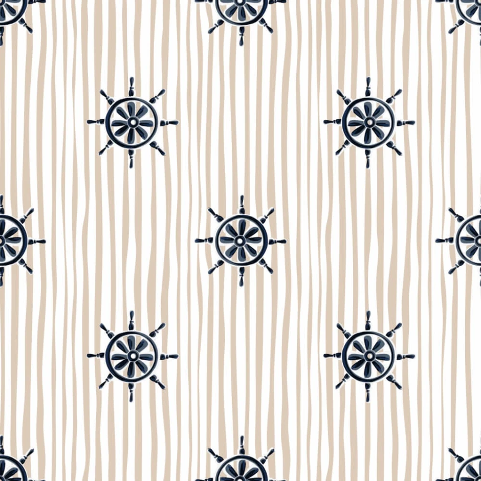 Wooden steering wheel wallpaper 0435 - Graphic design with round steering wheels on a light striped background.