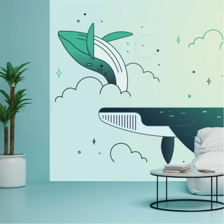 Wallpaper Whales Jumping Out Of The Sea Waves 0437