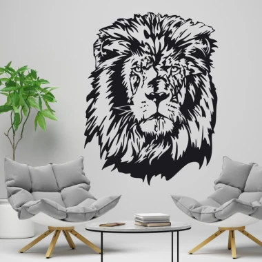 Impressive lion painting template 0808, adding character to modern interiors with a minimalist touch.