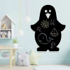 Chalkboard magnetic board for kids, penguin design - perfect for bright children\'s room decor.