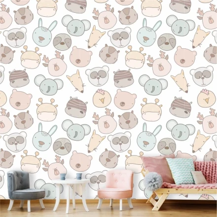 Pastel Animals Wallpaper For Kids 0499