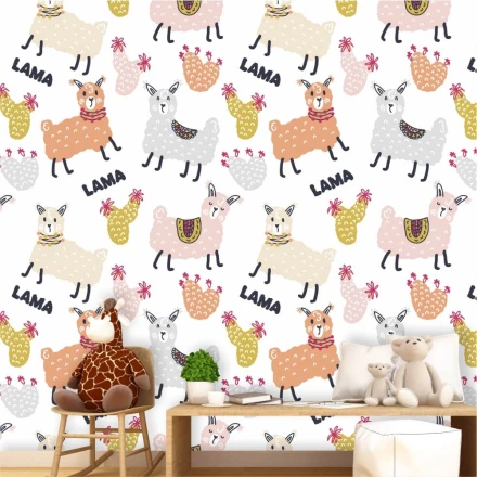 Llama Children'S Room Wallpaper 0463