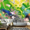Marble wall wallpaper, abstract design 0480 - Living room setup with light-colored walls and modern furniture.