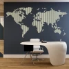 Stylish world map sticker 02 in a modern office, perfect for wall decoration and travel inspiration.