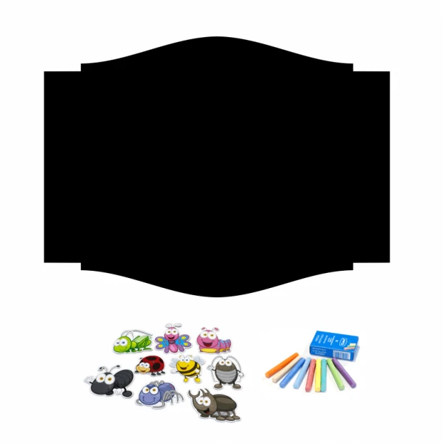 Magnetic chalkboard Menu 124 - Graphic design. Rectangular shape with rounded corners.