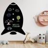 Chalkboard magnetic board for kids, rocket design - Ideal for bright children\'s room decor.