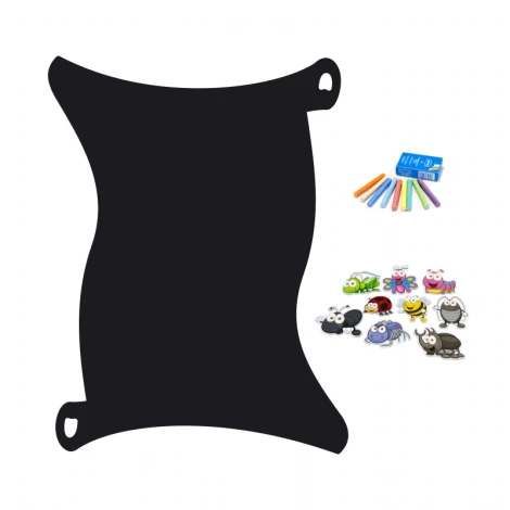 Chalkboard menu for bars and restaurants, wavy design with chalk included.