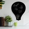 Chalkboard magnetic board for office, light bulb design with drawings and diagrams.