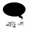 Chalkboard magnetic board for office, Dymek 173 - Graphic design. Black speech bubble shape with colorful accents.