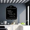 Chalkboard magnetic menu board for restaurants and bars, styled in a modern kitchen with dark walls and furniture.